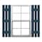 Ekena Millwork 12-in. W x 59-in. H Mid-America Vinyl, Standard Size Three Board Spaced Shutters, 036, Classic Blue, PR 00031259036 - alternate 1